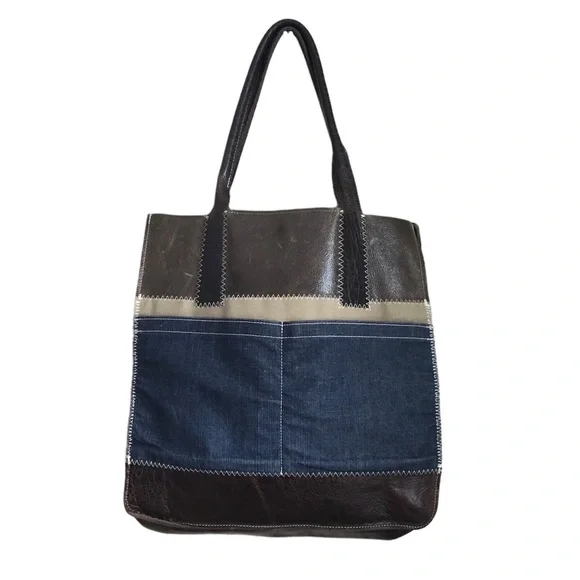 Graf & Lantz | Bags | Graf Lantz Leather Denim Patchwork